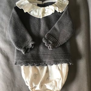 Matching sweater and bloomer for baby (from Spain)